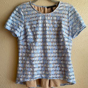 BCBG MaxAzaria High-low Cinched Lace Top